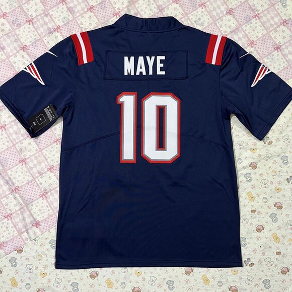 New England Patriots #10 Drake Maye Blue Jersey Size M - Picture 6 of 6